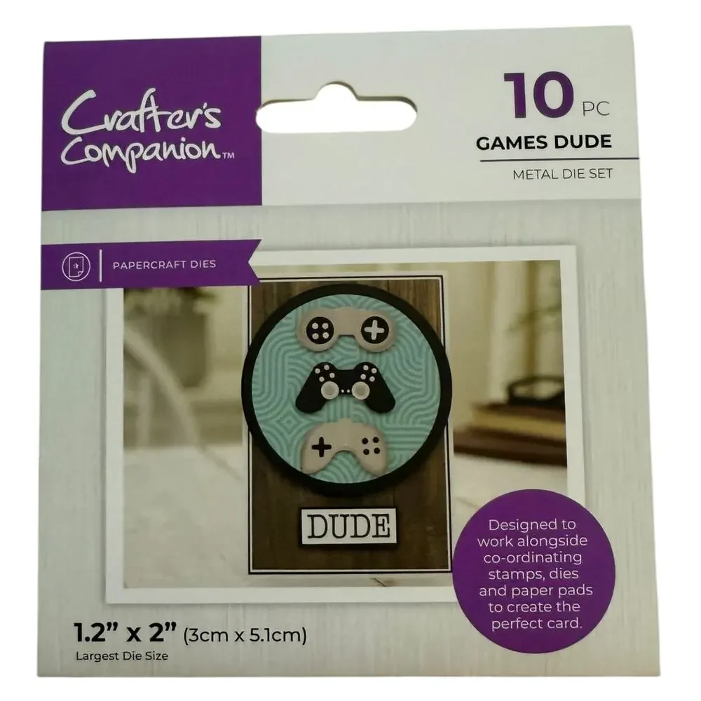 Crafters Companion Games Dude 10 Piece Paper Crafts Die Set